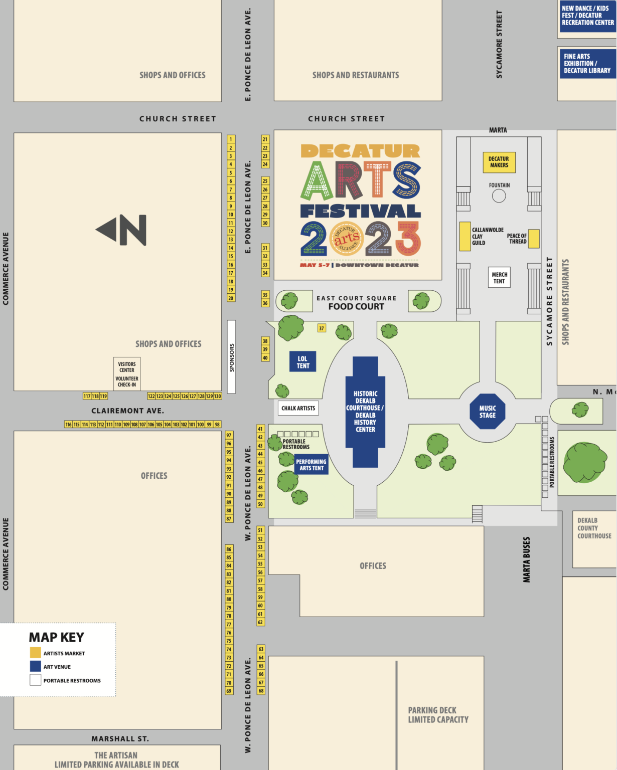 Festival Map Decatur Arts Festival • Decatur, USA
